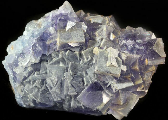 Blue, Fluorite Crystal Cluster - China #45920